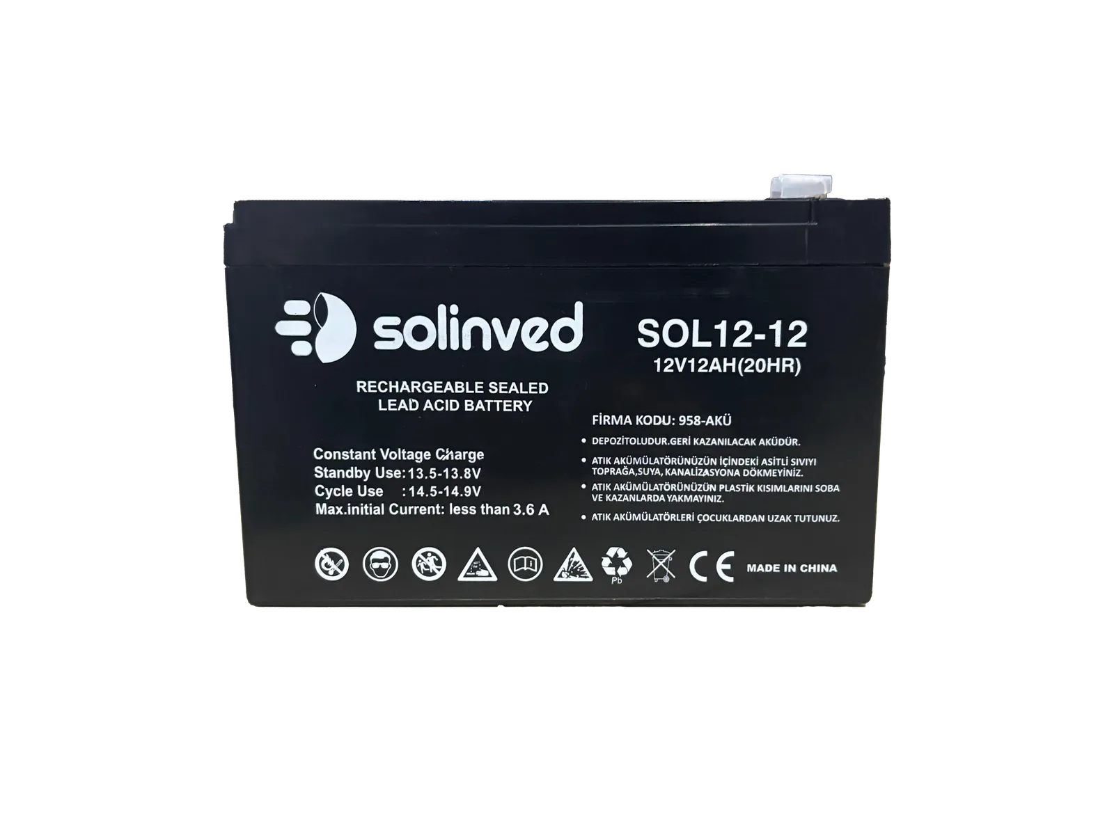 12V 12AH Ups Ve Alarm Aküsü